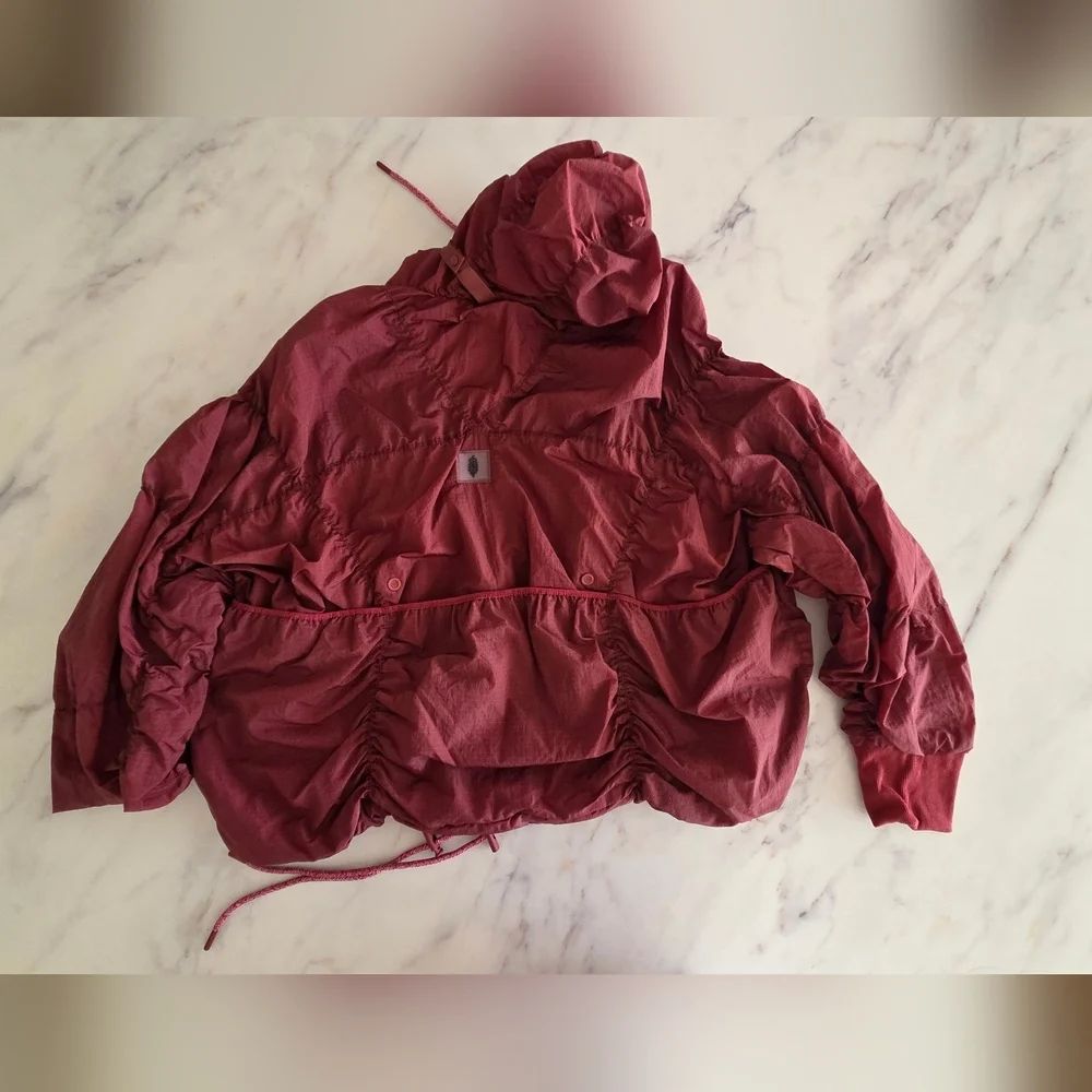 Free People Movement Happy Camper Ruched Jacket Wind Breaker Pullover - Picture 13 of 14